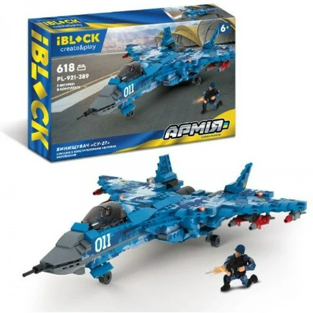 Конструктор Iblock Армия Истребитель СУ-27 618дет.