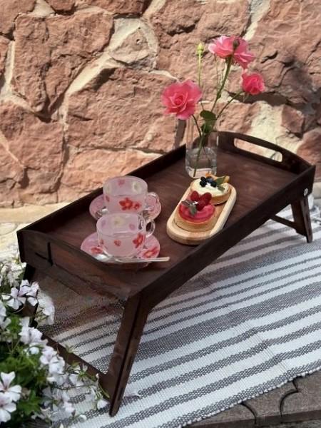 Столик для завтрака/обіду 43х28 см Шоколадний (016ст) - фото 5 Столик для завтрака/обіду 43х28 см Шоколадний (016ст) - фото 5