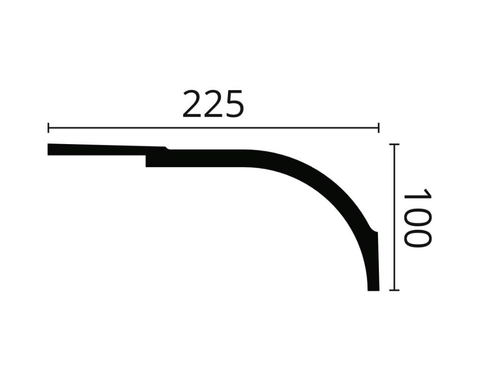 Карниз гладкий NMC WT22 100x225 мм 2000 мм (12312630) - фото 3