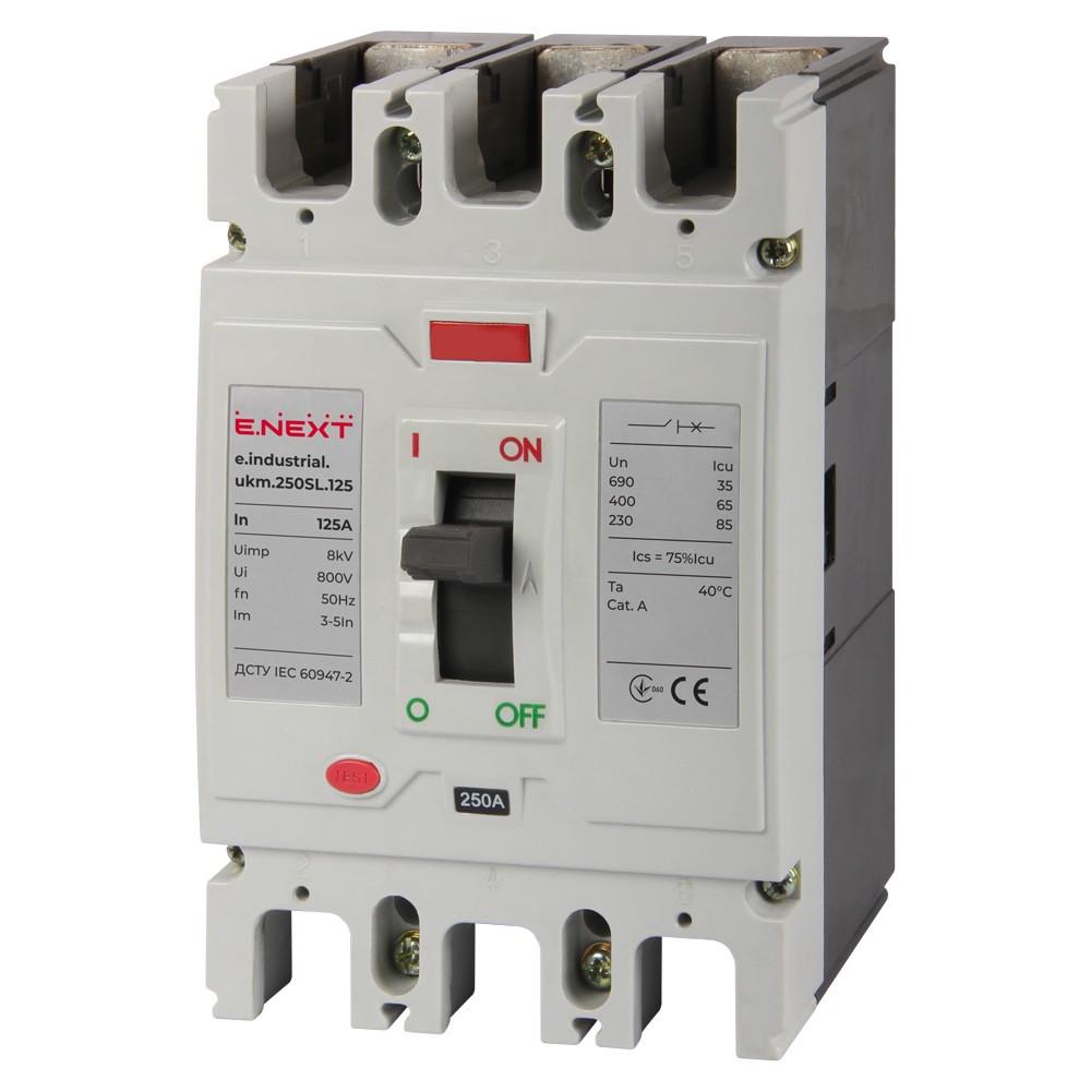 Автоматичний вимикач силовий E.NEXT 125 А 65kA 3 полюси e.industrial.ukm.250SL.125 i0660014 (14674) Автоматичний вимикач силовий E.NEXT 125 А 65kA 3 полюси e.industrial.ukm.250SL.125 i0660014 (14674)
