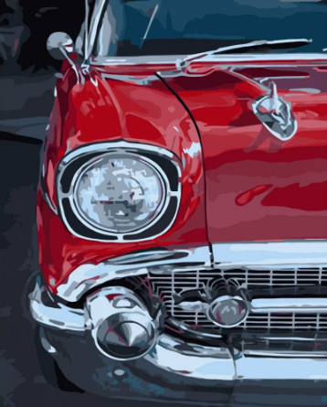 Картина по номерам Strateg Глаз красного автомобиля 40x50 см (VA-3608)