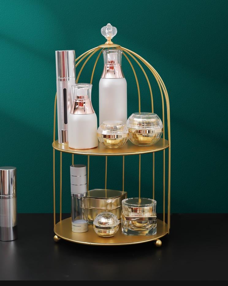 Органайзер для косметики 2-х ярусний 15030 20х35,5 см Золотистий (5003195) - фото 2 Органайзер для косметики 2-х ярусний 15030 20х35,5 см Золотистий (5003195) - фото 2