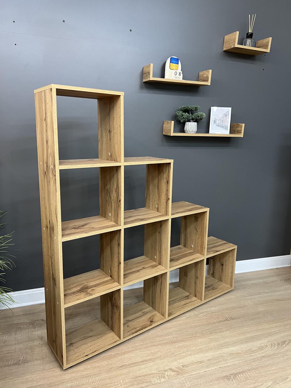 Стелаж А-5 на 10 комірок 1425х1400х252 мм Дуб Аппалачі - фото 5 Стелаж А-5 на 10 комірок 1425х1400х252 мм Дуб Аппалачі - фото 5