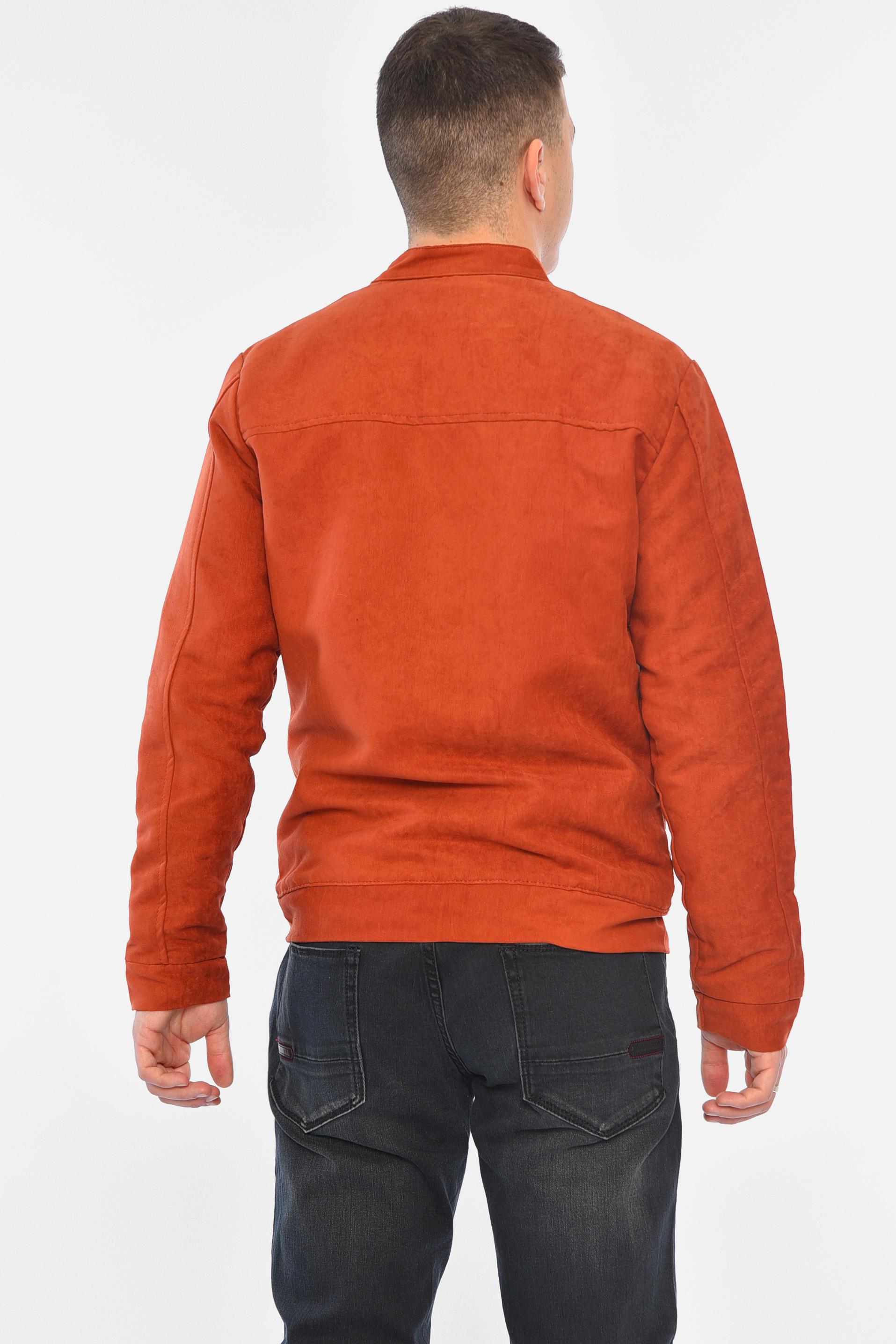 Бомбер мужской замшевый M Терракотовый (195640) - фото 3 Бомбер мужской замшевый M Терракотовый (195640) - фото 3
