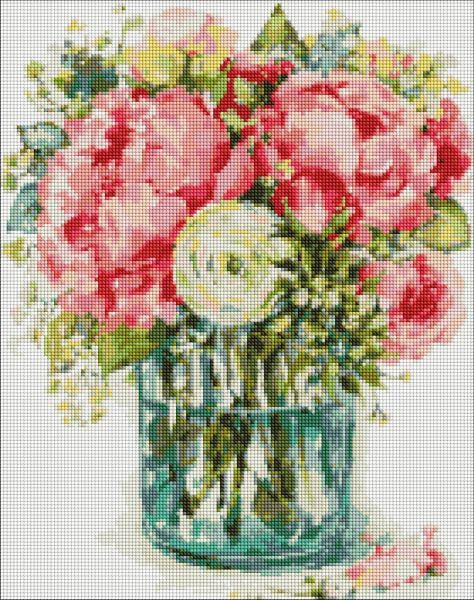 Алмазная мозаика Изысканные пионы