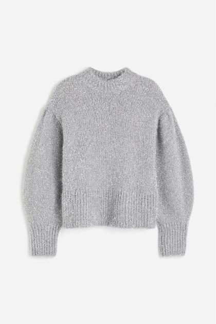 Свитер H&M 1198560П XS Серебряный
