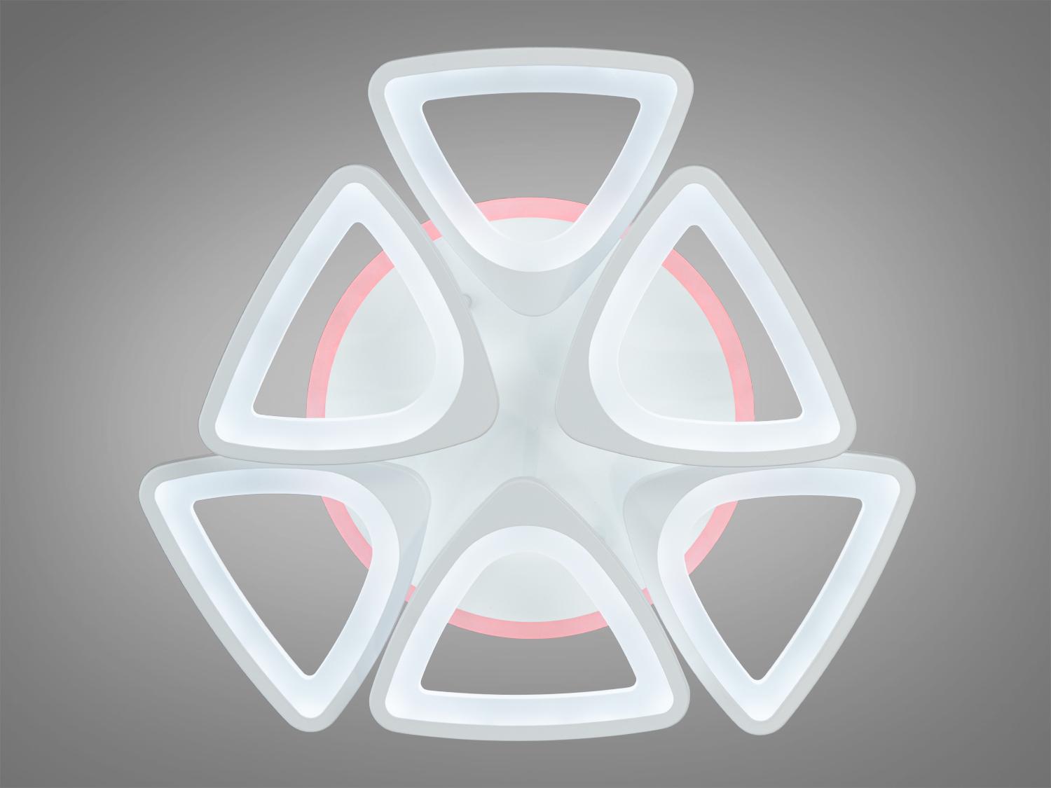 Люстра LED 115 W акриловая с пультом Белый (S8118/3+3WH LED 3colo) - фото 2 Люстра LED 115 W акриловая с пультом Белый (S8118/3+3WH LED 3colo) - фото 2