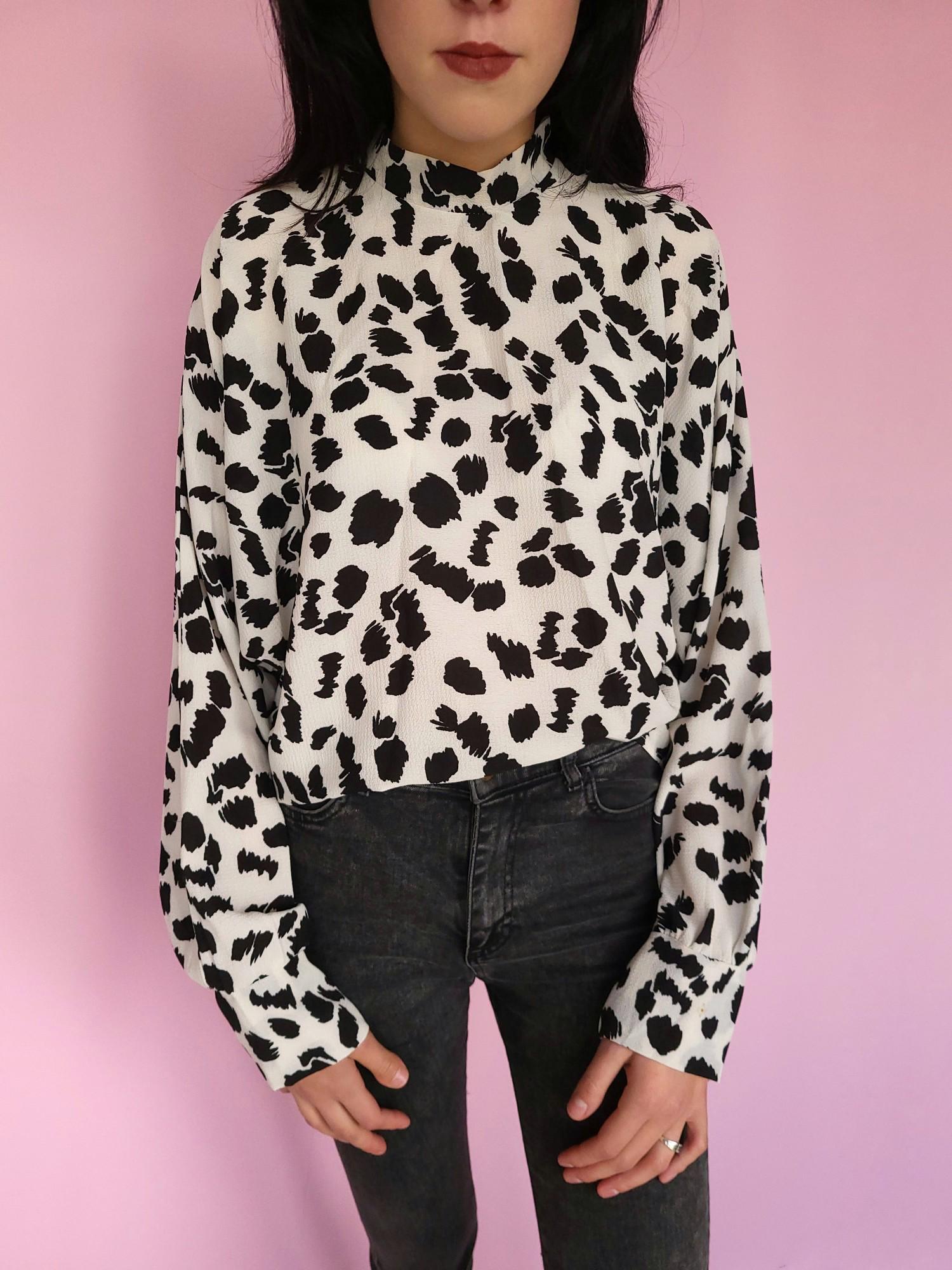 Блуза Boohoo L Молочный/Черный (10285/46) - фото 4 Блуза Boohoo L Молочный/Черный (10285/46) - фото 4