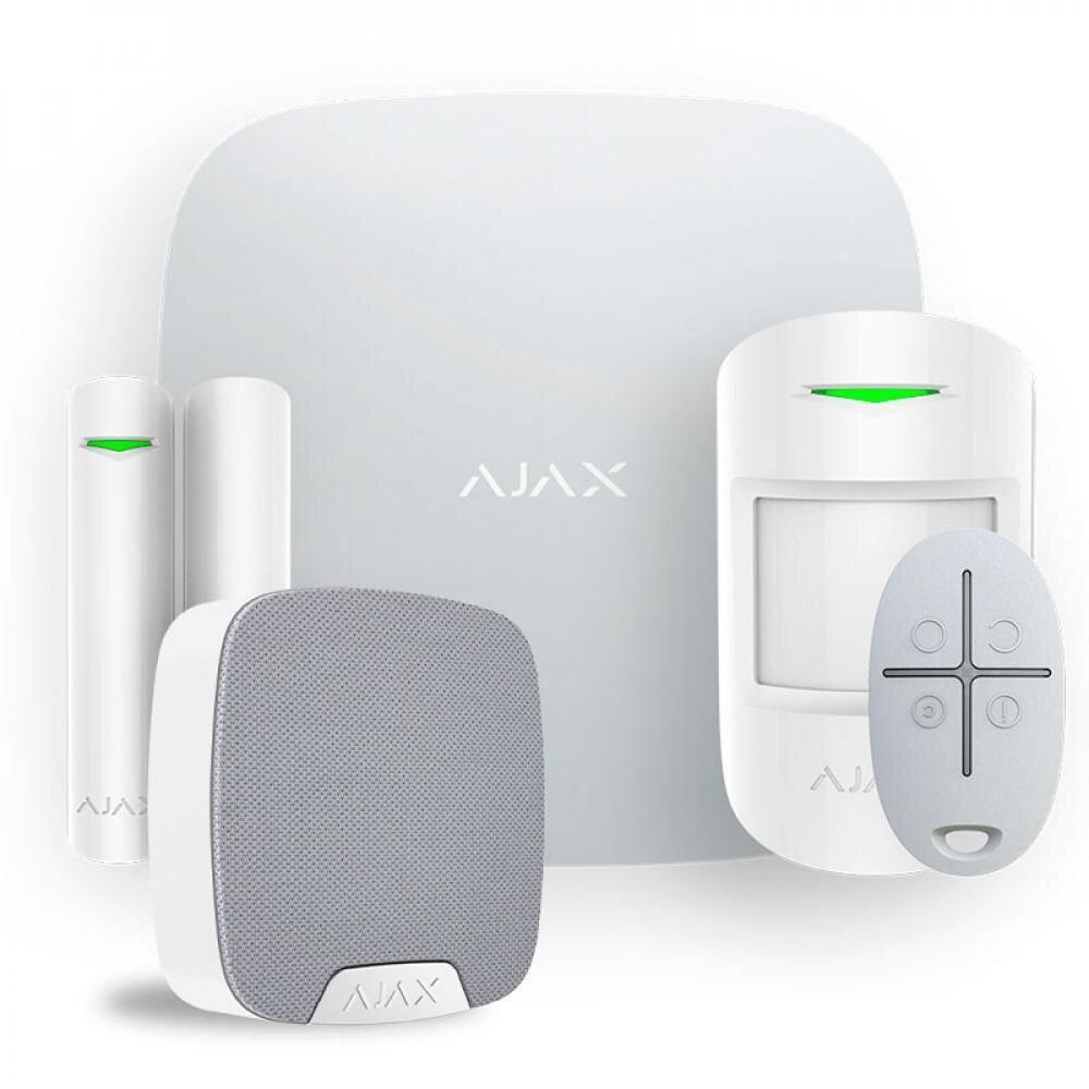 Комплект системи безпеки Ajax StarterKit + Сирена Ajax HomeSiren Білий (10004)
