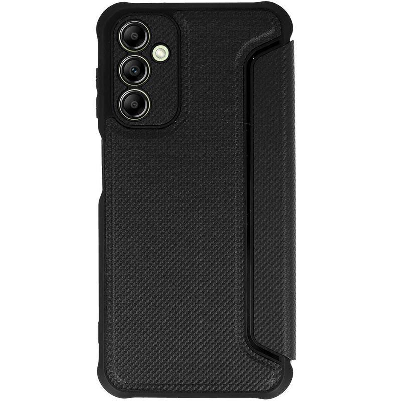 Противоударный кожаный чехол книжка GETMAN Razor (PU) для Samsung Galaxy A15 4G/5G / M15 5G Carbon - фото 2