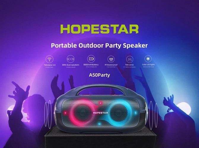 Колонка беспроводная HOPESTAR A50 Party BT5,0 80W TWS AUX/TF/USB 8h IP5X (MG-01729) - фото 3