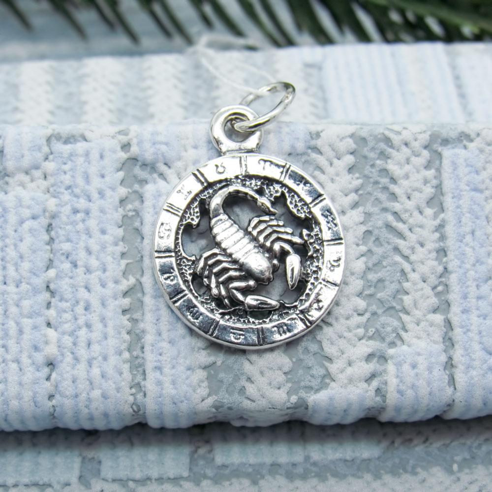 Срібний підвіс знак зодіаку Скорпіон 24 жовтня-22 листопада (1170366933) - фото 2