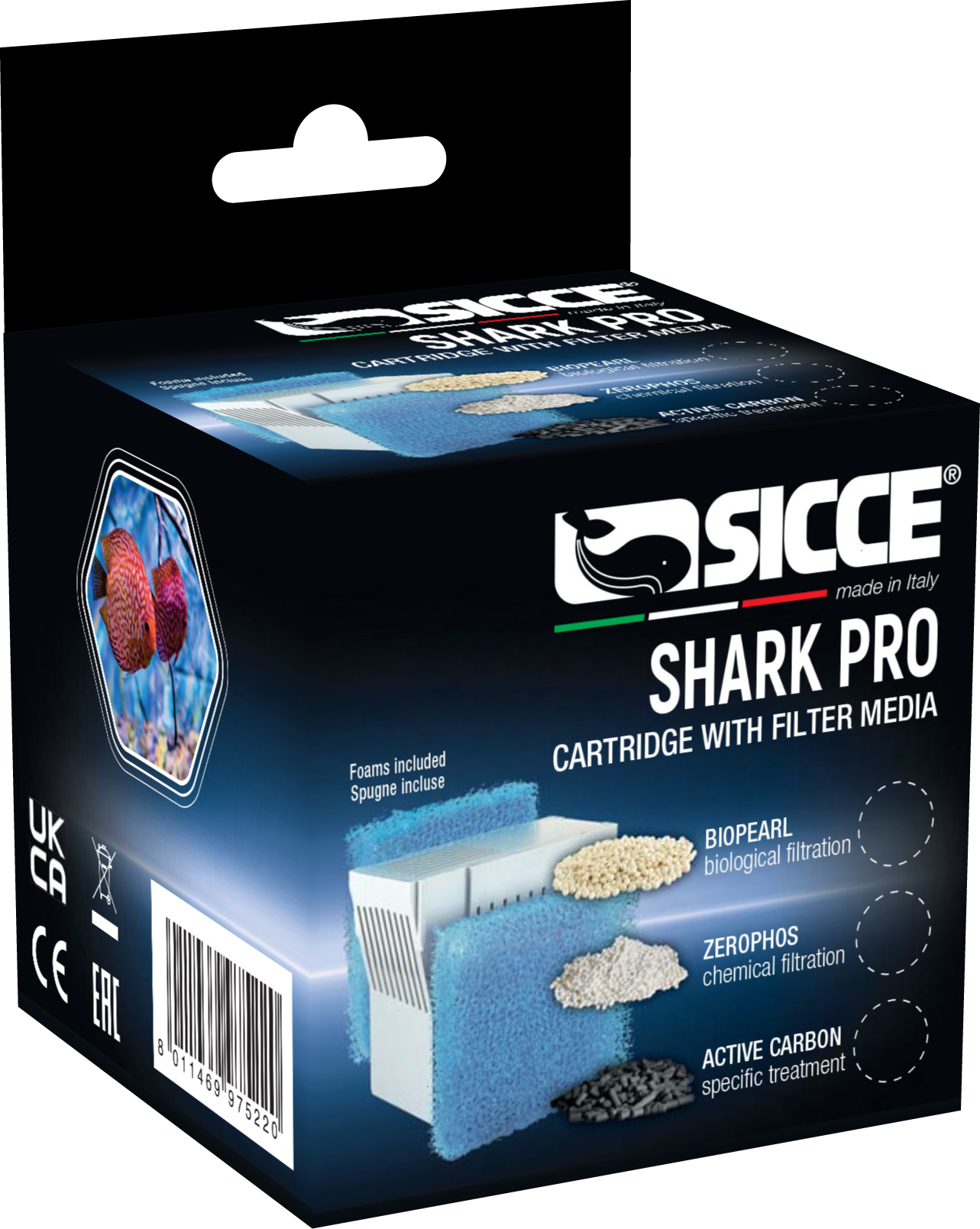 Сменный картридж с губками SICCE SHARK PRO CARTRIDGE BIOPEARL&SPONGES