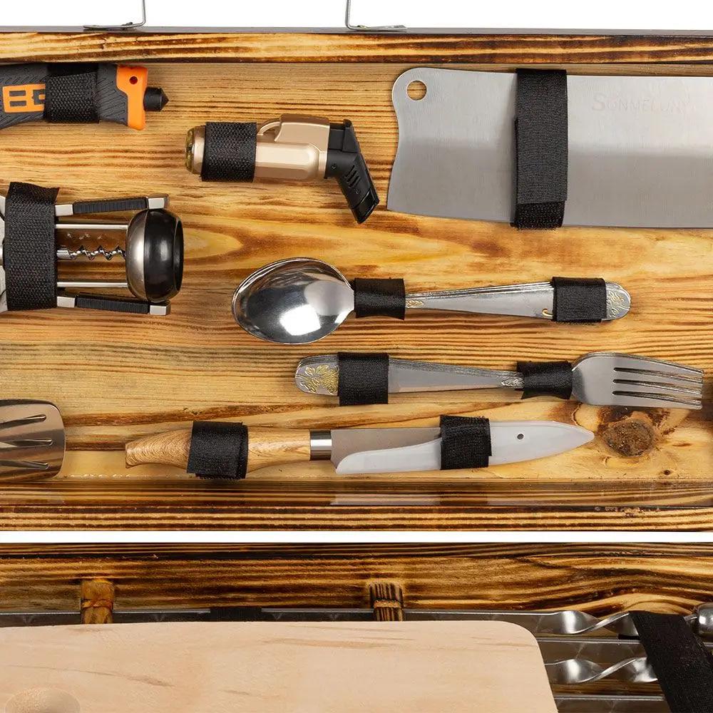 Набір шампурів Профі Люкс №1 в кейсі (10644719) - фото 3 Набір шампурів Профі Люкс №1 в кейсі (10644719) - фото 3