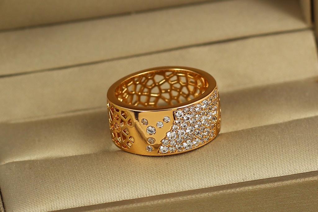 Кольцо Xuping Jewelry Карта р. 19 Золотистый (30233893)