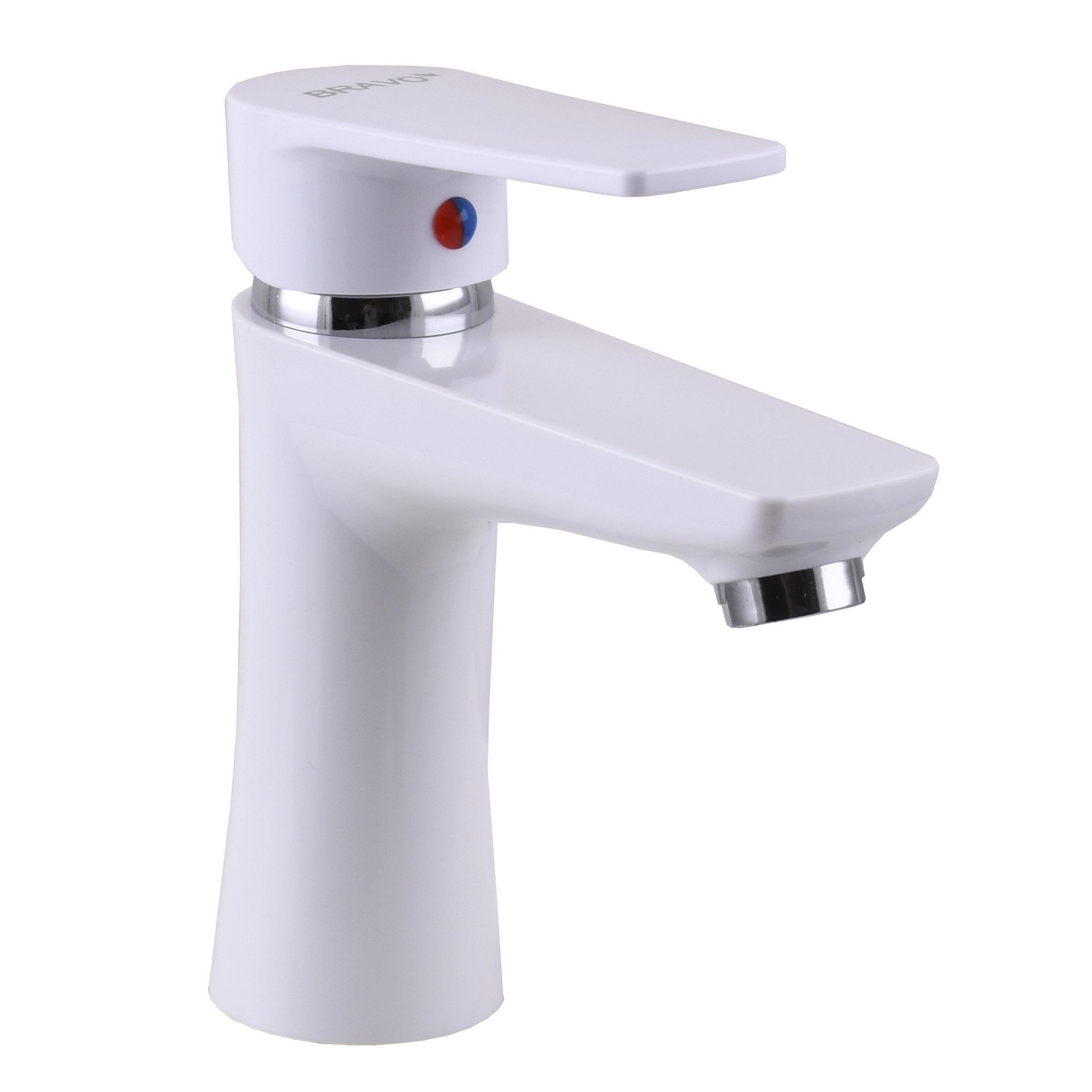 Смеситель для умывальника Bravo BR-00-101 термостойкий пластик Белый (24350)