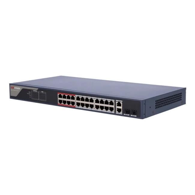 Коммутатор управляемый Hikvision DS-3E1326P-EI B POE 26 портов