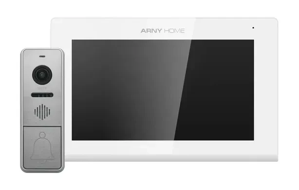 Комплект видеодомофона мультиформатный ARNY AVD-7443A AVP-742А 2Мп IPS Wi-Fi + AVP-NG430 2Мп White/Gray