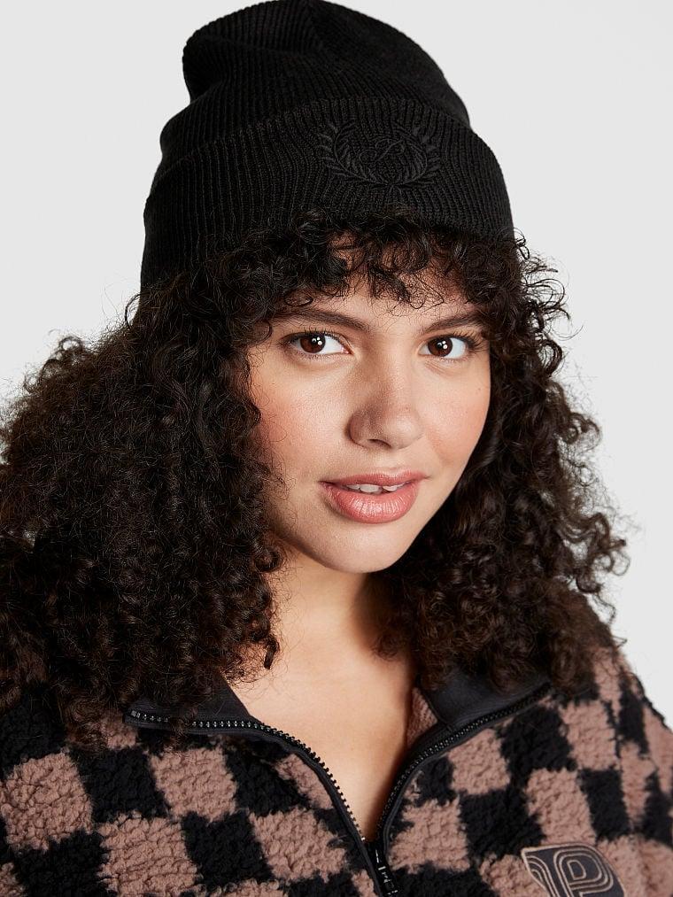 Шапка женская Victoria's Secret Rib Knit Beanie Черный (2049603230) - фото 2