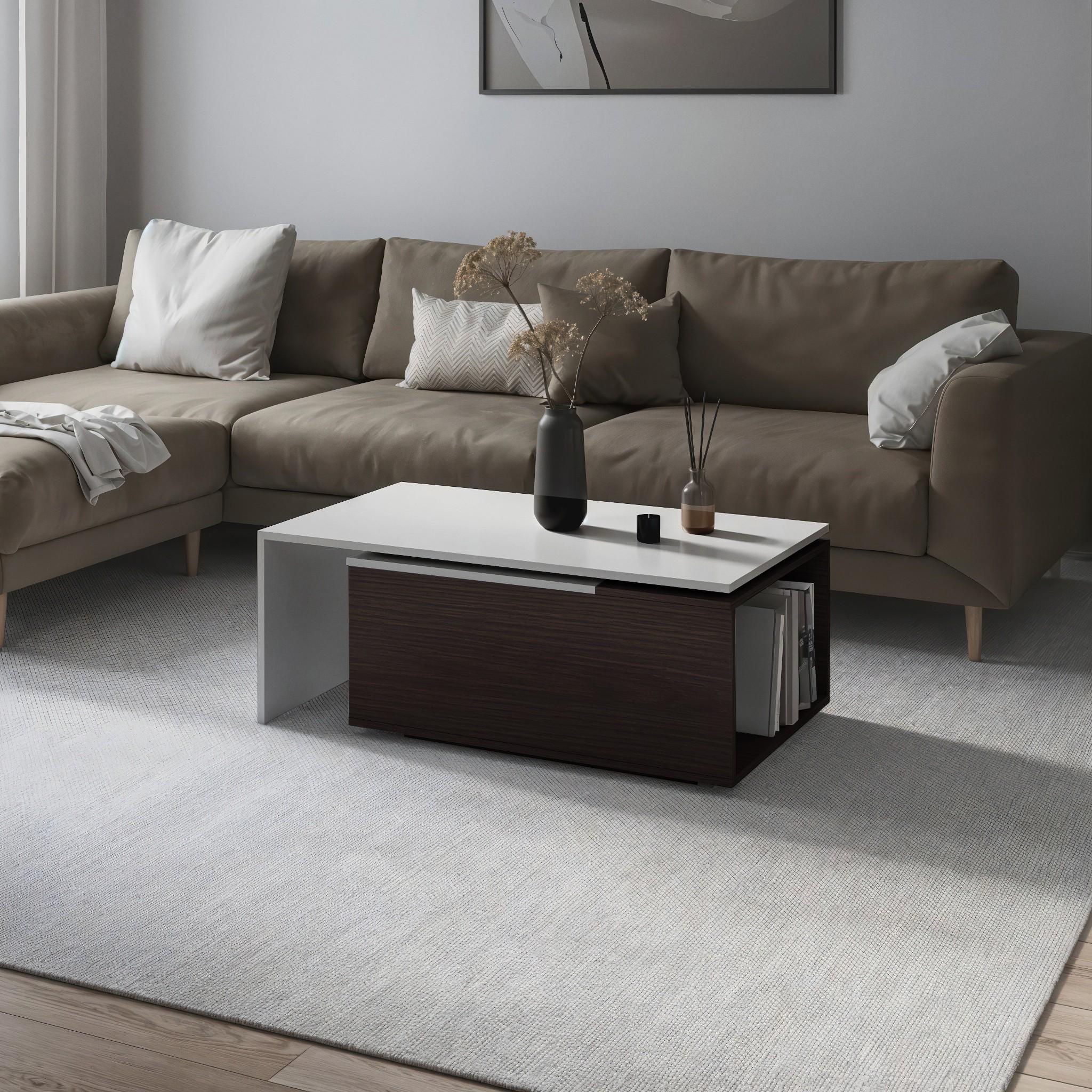 Журнальный стол F-47 1000х590х380 мм Белый/Венге Магия - фото 1