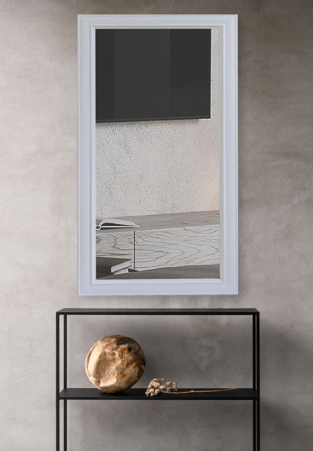 Дзеркало в рамці CRYSTAL GLASS 2260 1600х600 мм Білий (С4021)