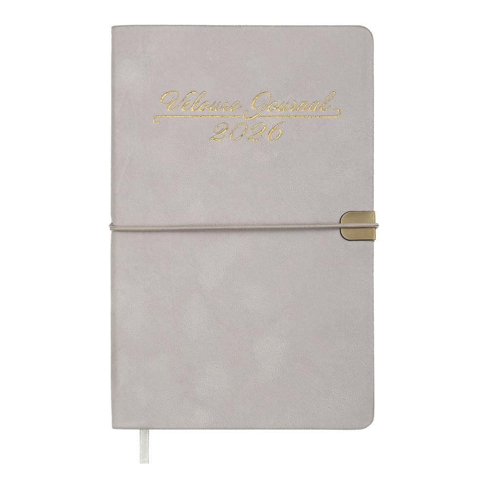 Еженедельник датирован 2026 Buromax Velour A5 136 стр. Серый (BM.2710-20)