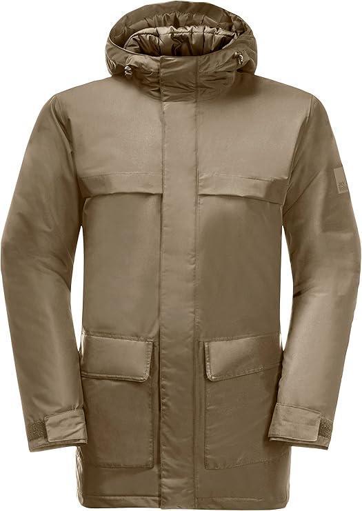 Парка чоловіча Jack Wolfskin Winterlager Parka М Cookie XL Сірий з оливковим (1115471-4550) - фото 2 Парка чоловіча Jack Wolfskin Winterlager Parka М Cookie XL Сірий з оливковим (1115471-4550) - фото 2