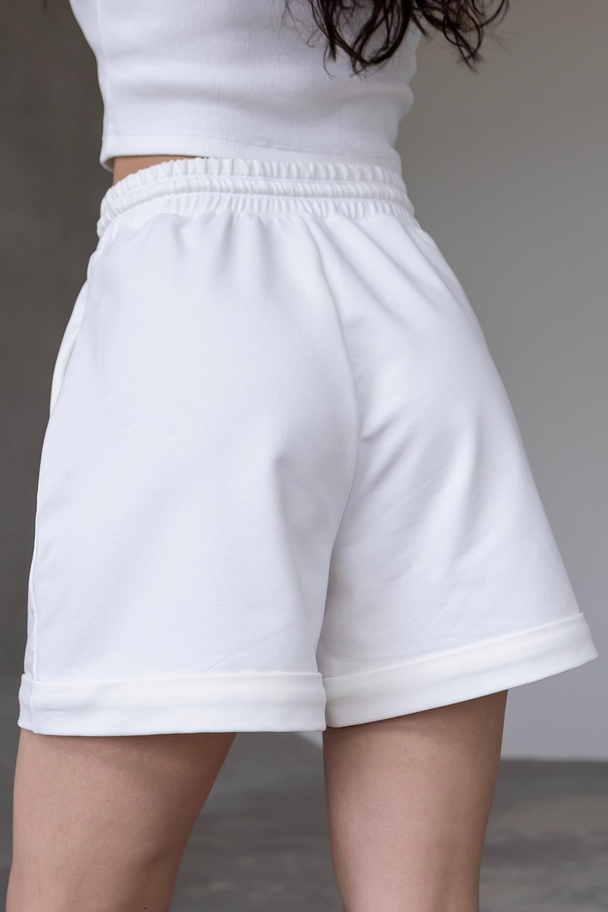 Шорти жіночі з манжетом TOTALFIT L Молочний (H24-LD11-L) - фото 3 Шорти жіночі з манжетом TOTALFIT L Молочний (H24-LD11-L) - фото 3