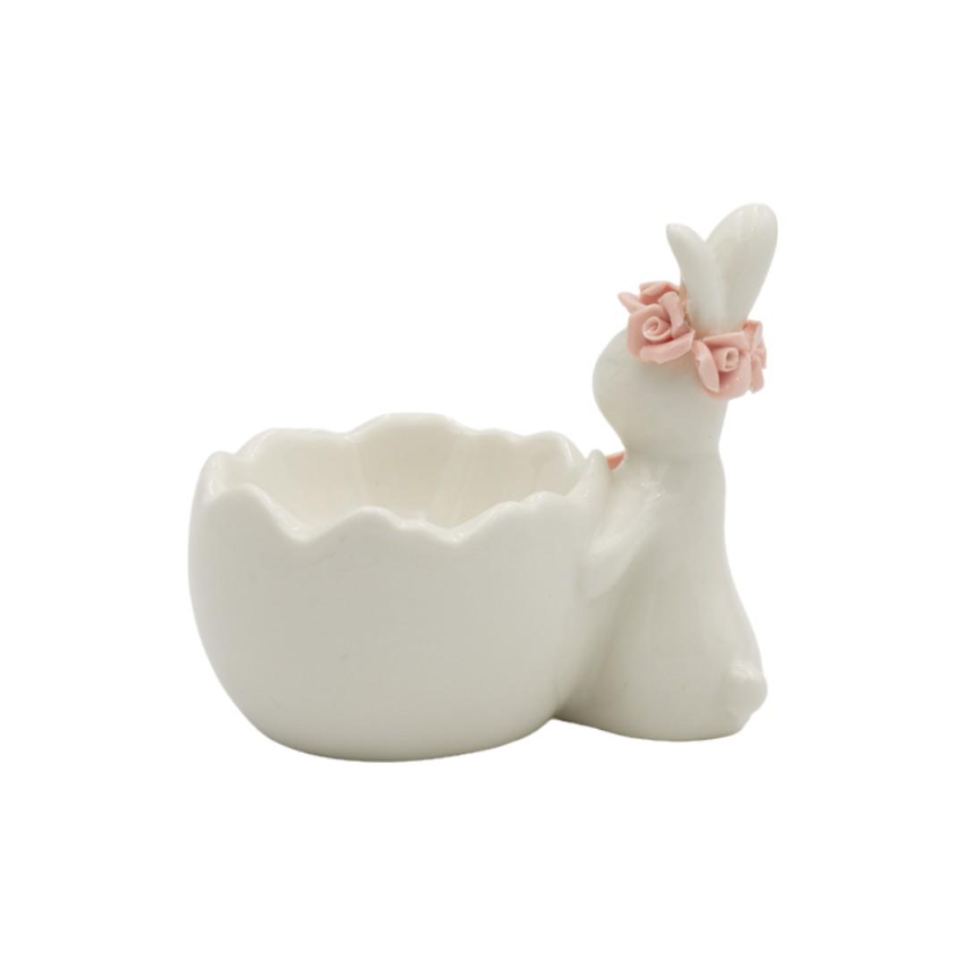 Подставка для яйца Зайка с цветами (01_P0202021276) - фото 3