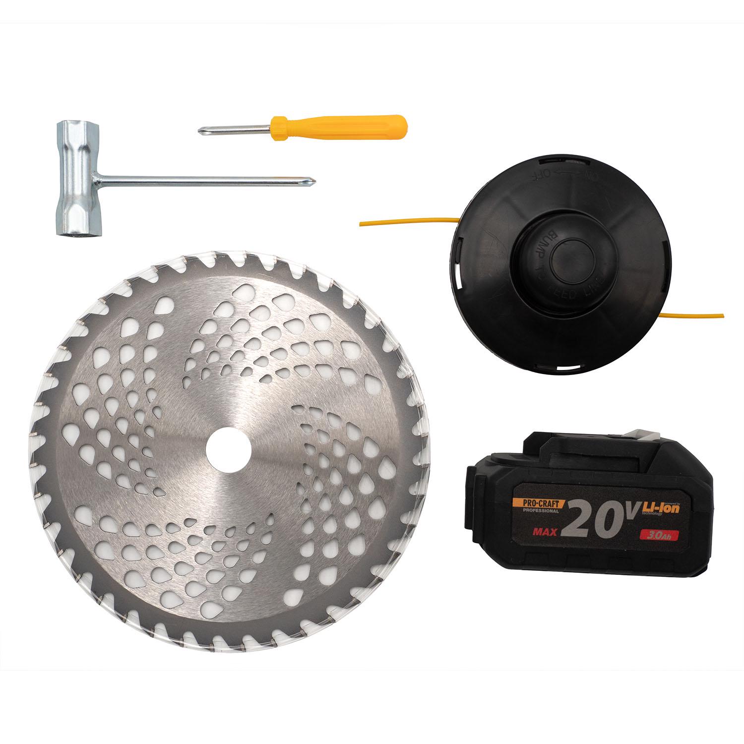 Триммер аккумуляторный ProCraft PTA24BL с 1 акб (00000010494) - фото 11 Триммер аккумуляторный ProCraft PTA24BL с 1 акб (00000010494) - фото 11