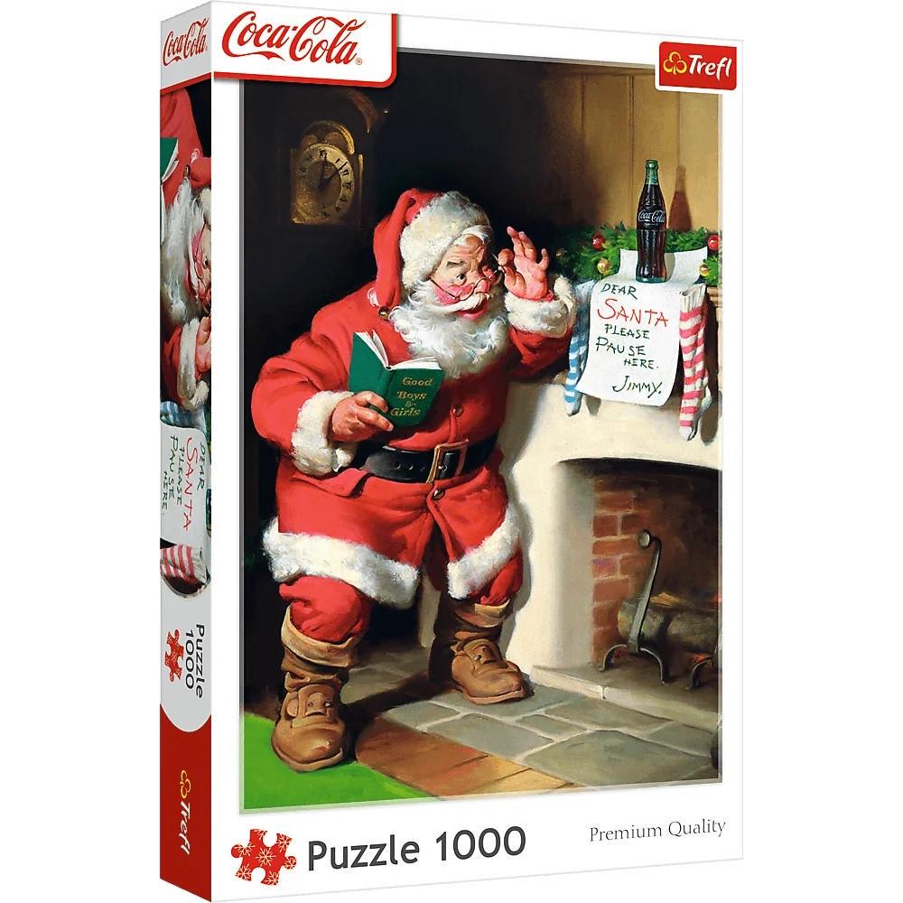 Пазл Trefl Coca-Cola Санта возле камина 10922 1000 элементов в коробке (5900511109221)