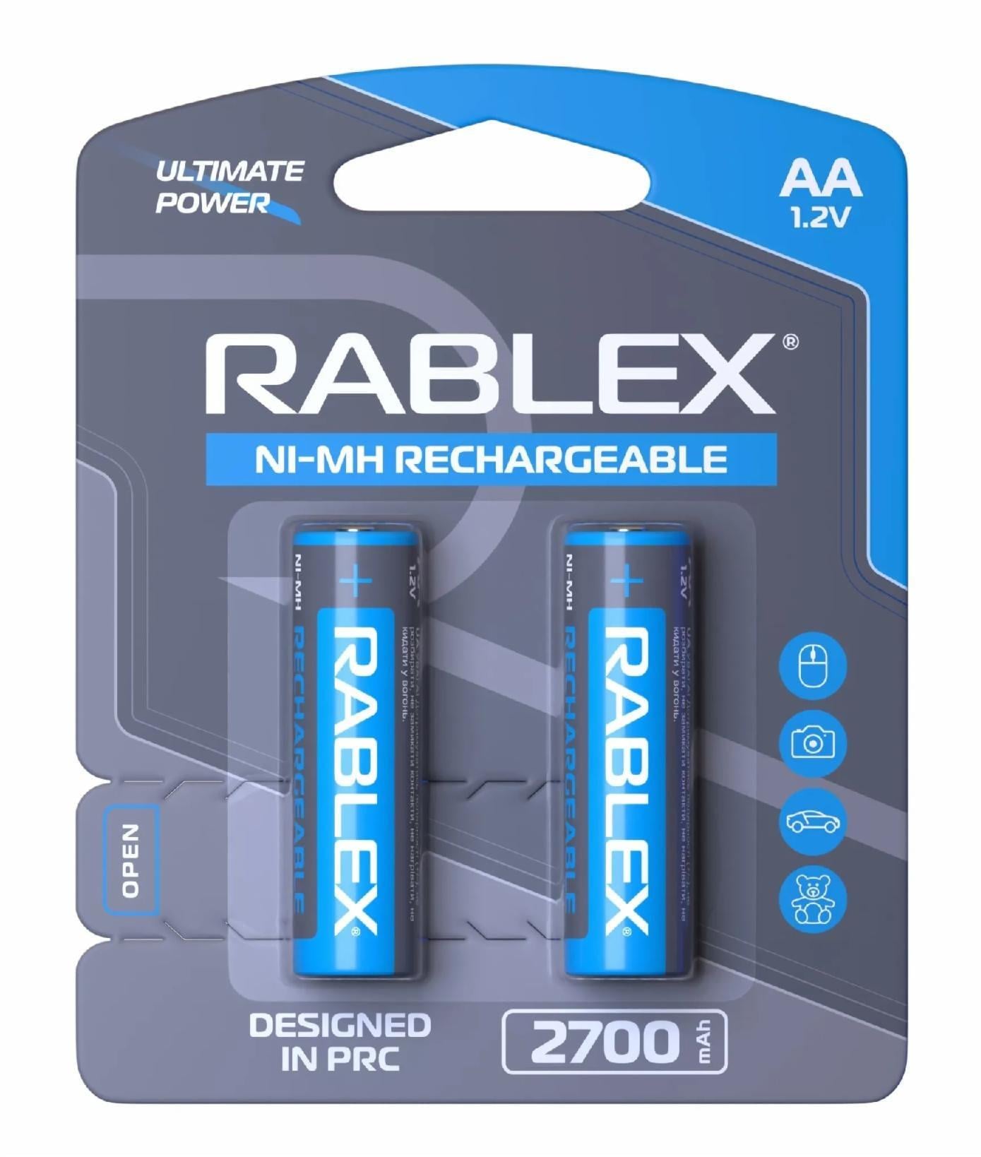 Акумулятор Rablex HR06/AA 2700 mAh 2 шт. (4819840001261-E3)