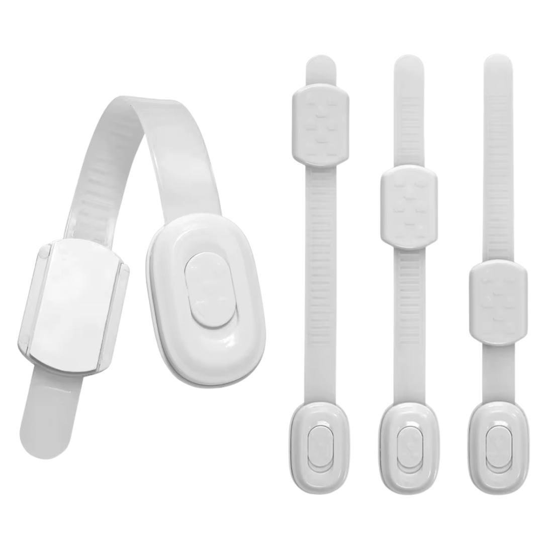 Набор универсальных защитных замков Bodasan от детей для мебели/холодильника и ящиков 4 шт. Белый (BL11)