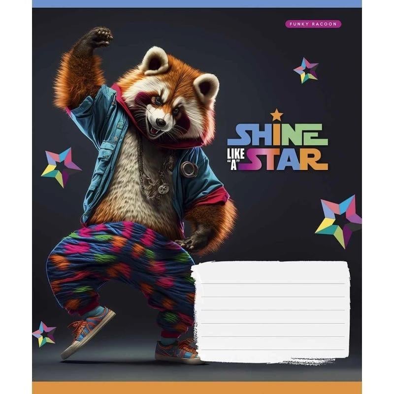 Зошит учнівський "Dance star" 018-3276K-3 в клітинку 18 аркушів