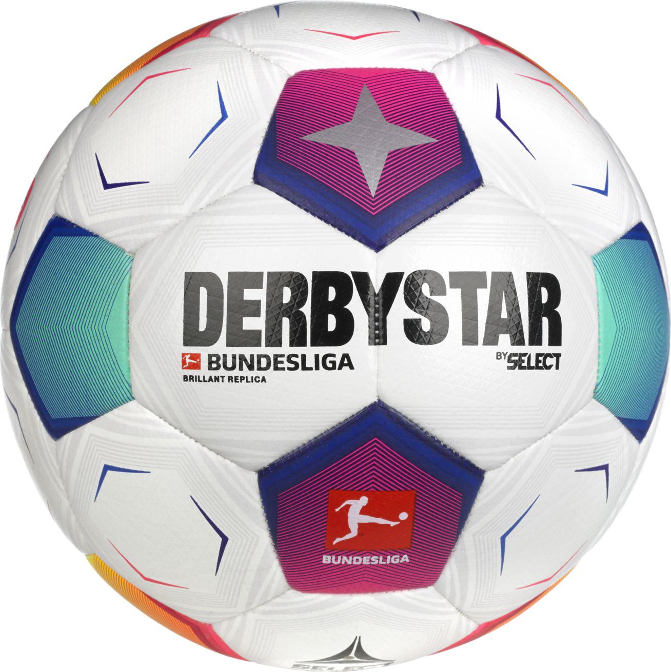 М'яч футбольний Select Derbystar Bundesliga Brillant Replica V23 395410-672 р. 4 Біло-синьо-фіолетовий