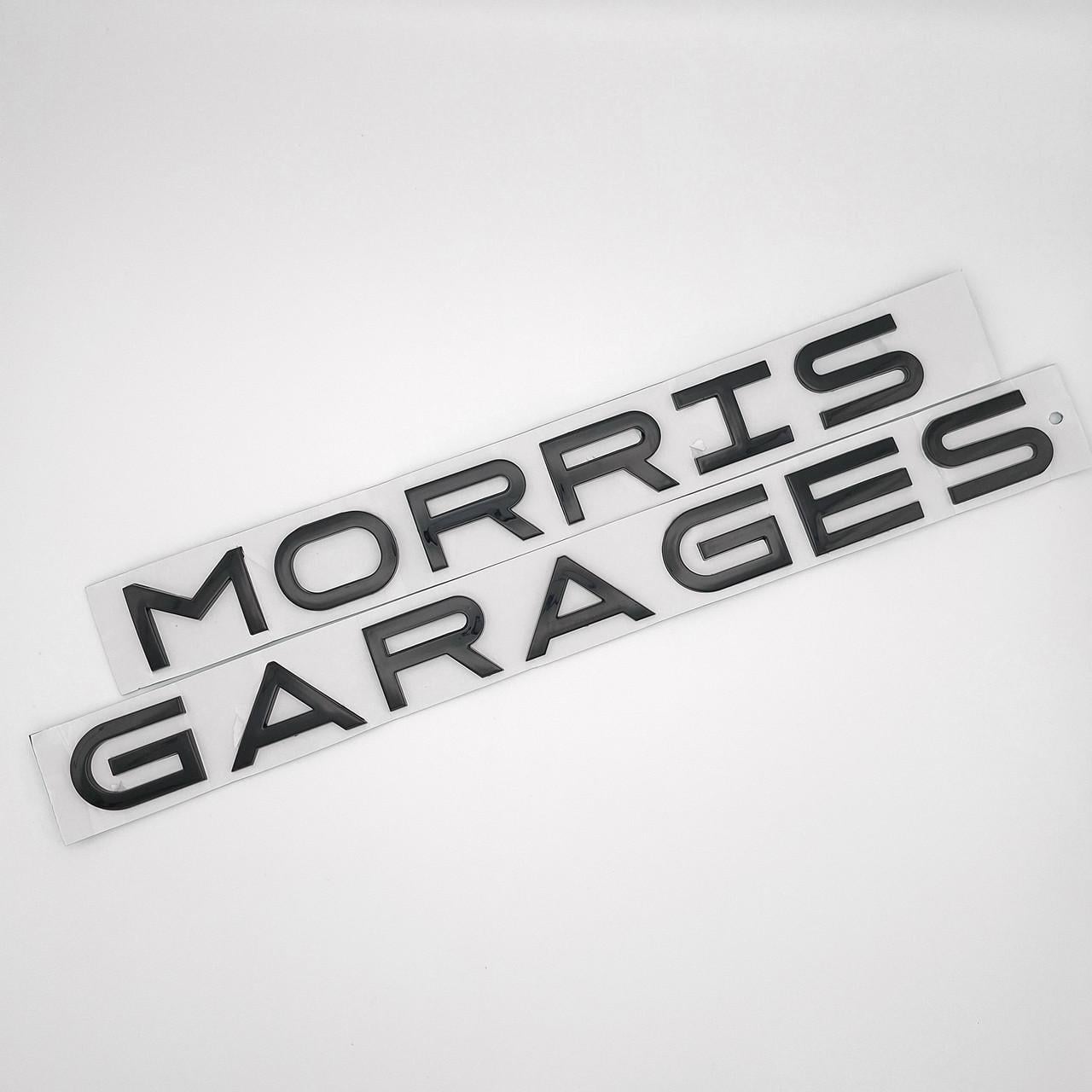 Эмблема надпись Morris Garages ABS 75х3,5 см Черный глянцевый (2879143735)