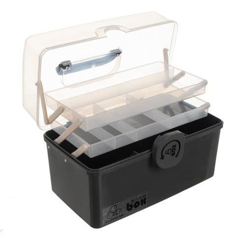 Аптечка-органайзер трехярусная для хранения медикаментов Серый/Прозрачный - фото 1 Аптечка-органайзер трехярусная для хранения медикаментов Серый/Прозрачный - фото 1