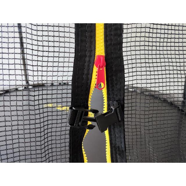 Батут с сеткой и стремянкой 312 см Atleto Black + подарок мячик - фото 6