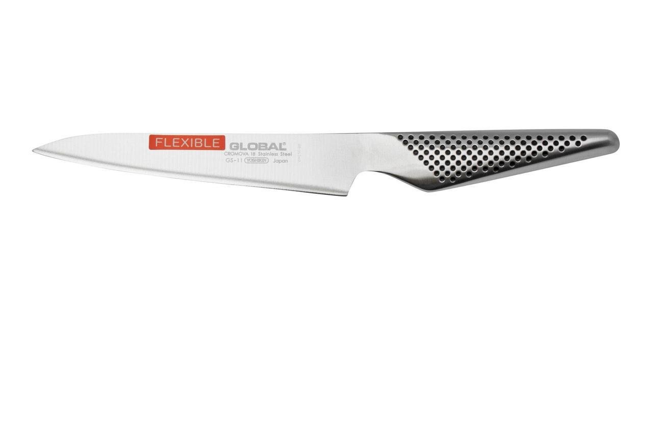 Кухонний ніж філейний Global GS 56-58 HRC нержавіюча сталь 150 мм Срібний