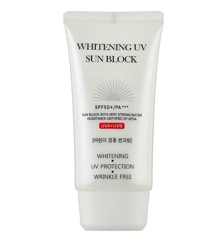 Крем для лица отбеливающий солнцезащитный Jigott Whitening Uv Sun Block Cream SPF50 PA+++ 70 мл (8809541280986)