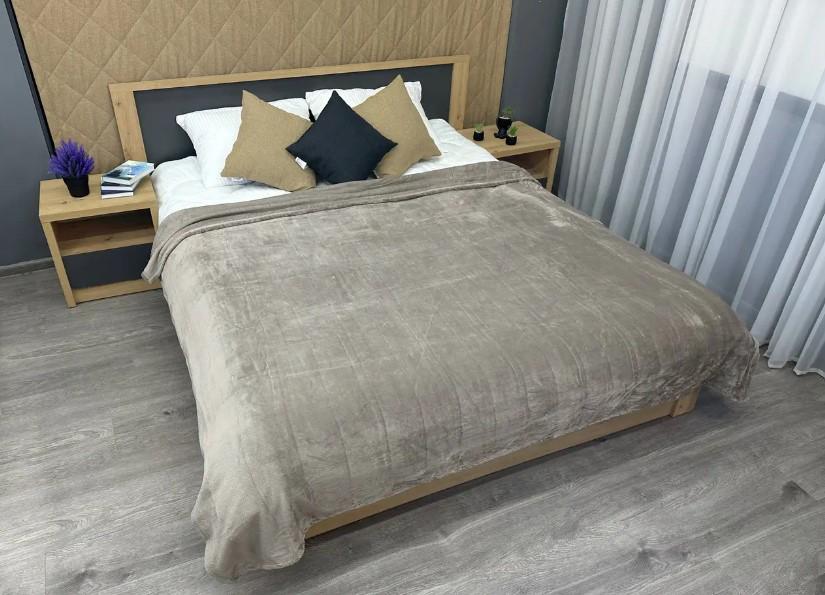 Покрывало из велсофта без принта Decorator WellSoft 150х210 см Серый (87-271 1,5) - фото 1