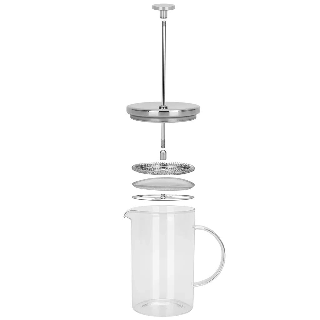 Френч-прес з поршнем Fissman Affogato 15x9,5x20,8 см 1000 мл із боросилікатного скла (9100) - фото 3