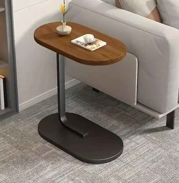 Прикроватный столик Stenson с деревянной столешницей и металлическим основанием 28х45х60 см Темно-коричневый (opt-106493) Прикроватный столик Stenson с деревянной столешницей и металлическим основанием 28х45х60 см Темно-коричневый (opt-106493)