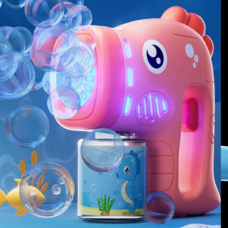 Детский пистолет для мыльных пузырей Party Bubble Gun генератор мыльных бульбашек с подсветкой на батарейках Розовый - фото 5 Детский пистолет для мыльных пузырей Party Bubble Gun генератор мыльных бульбашек с подсветкой на батарейках Розовый - фото 5