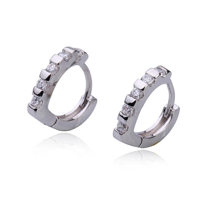 Серьги с цирконами X21785 Italina Белый