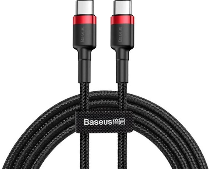 Кабель BASEUS cafule Cable USB For Type-C 2A 2 м Red/Black (CATKLF-G91) - фото 1