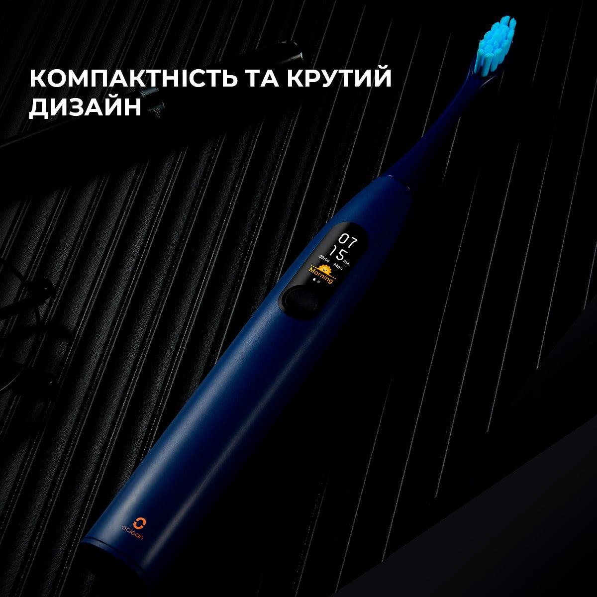 Щітка розумна зубна електрична Oclean X Pro Blue - фото 4 Щітка розумна зубна електрична Oclean X Pro Blue - фото 4