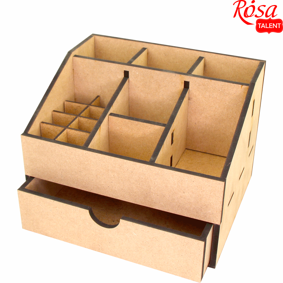 Заготовка для декупажа ROSA TALENT Комод-органайзер 1 ящик 22,5х18х16,5 см - фото 2 Заготовка для декупажа ROSA TALENT Комод-органайзер 1 ящик 22,5х18х16,5 см - фото 2