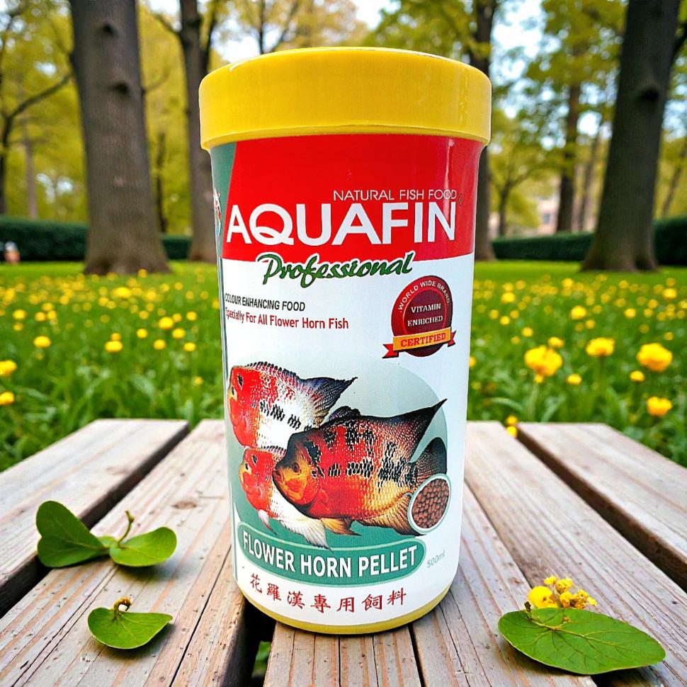 Корм гранулированный премиум-класса Flower Horn Pelet для ярких и сильных рыб 500 мл