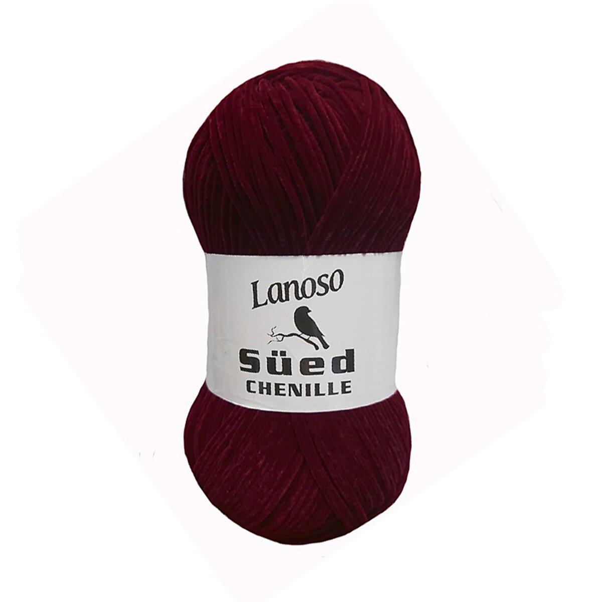 Пряжа Lanoso Sued Chenille 957 баклажан (3287)
